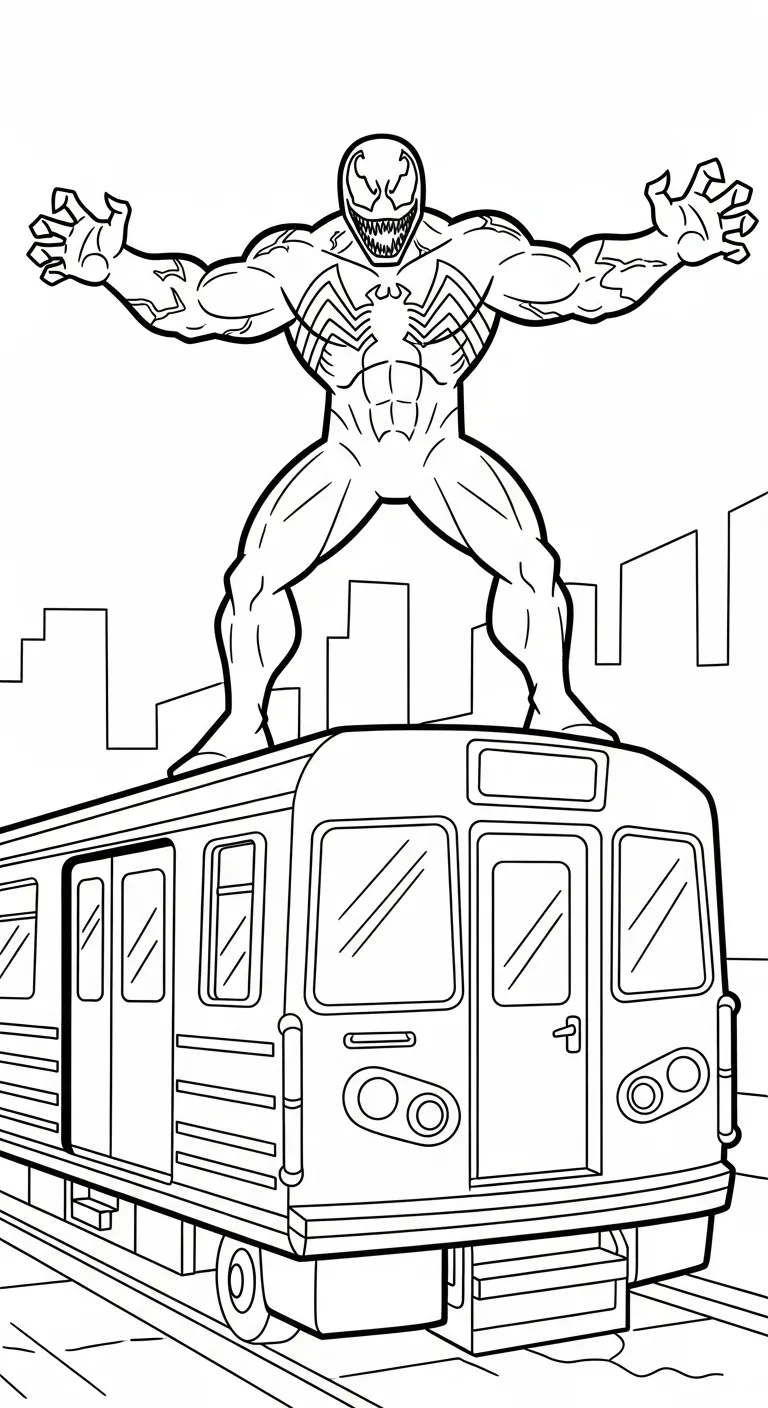 hình tô màu Tranh Tô Màu Venom cho bé tải miễn phí