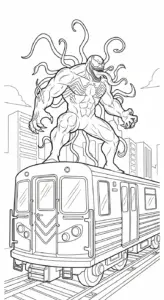 mẫu hình tô màu Tranh Tô Màu Venom cho bé