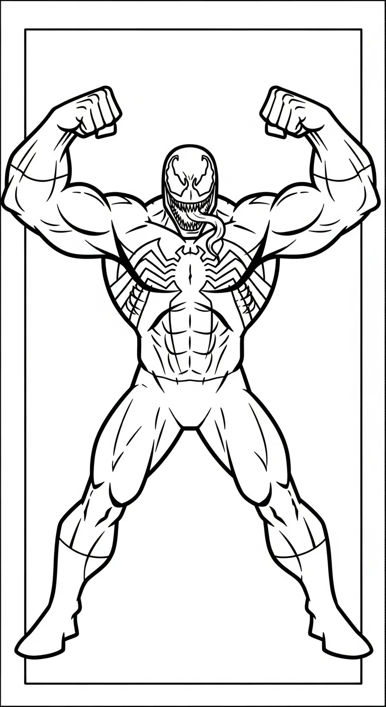 hình tô màu Tranh Tô Màu Venom cho bé 7 tuổi