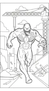 file pdf tranh tô màu Tranh Tô Màu Venom cho bé