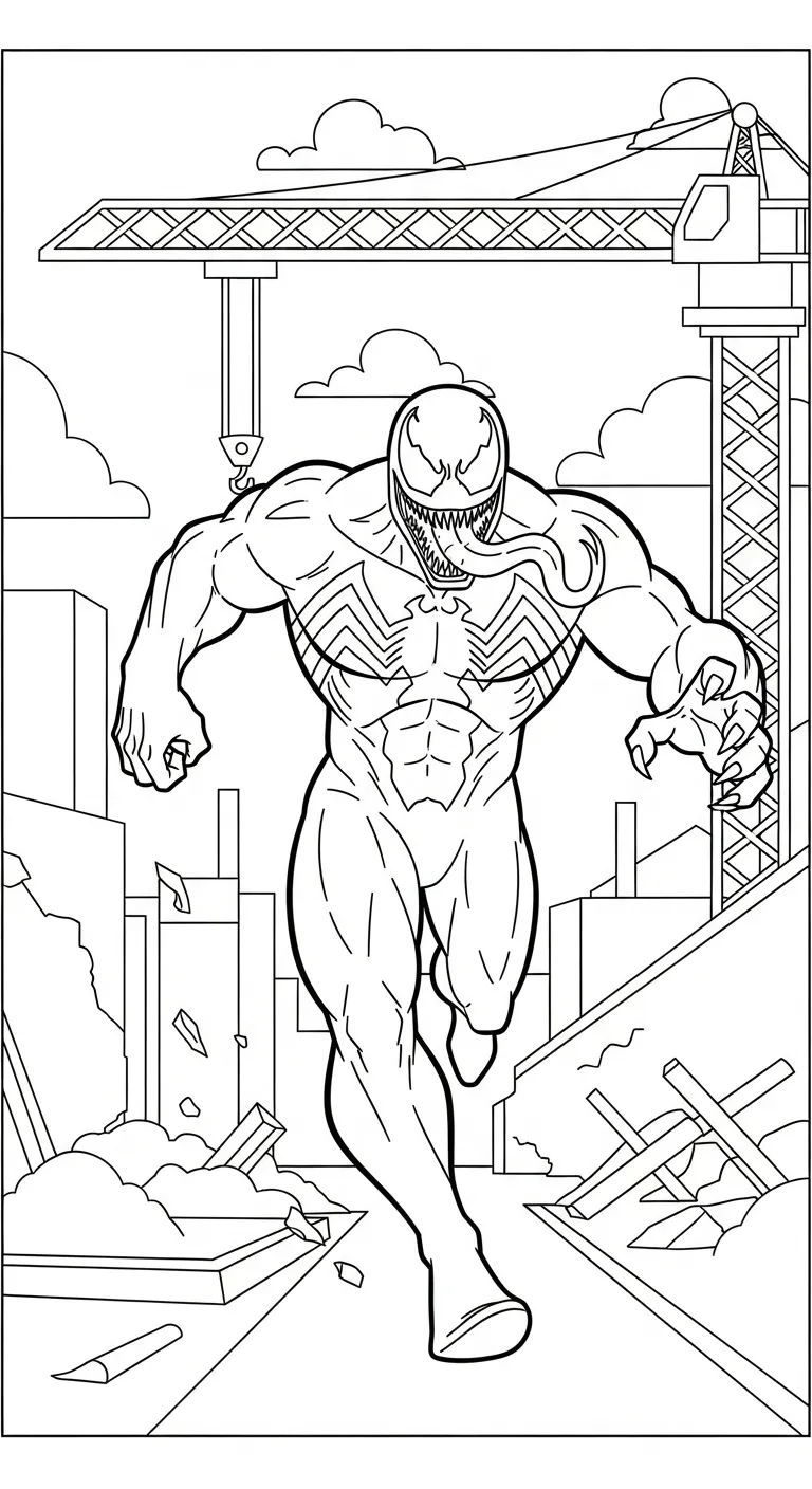 file pdf tranh tô màu Tranh Tô Màu Venom cho bé