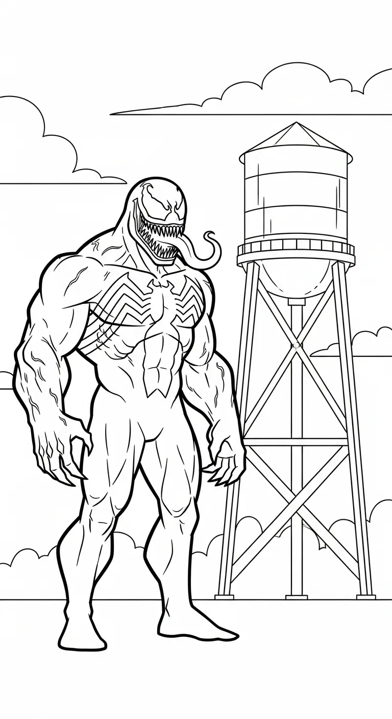 hình tô màu Tranh Tô Màu Venom rõ nét