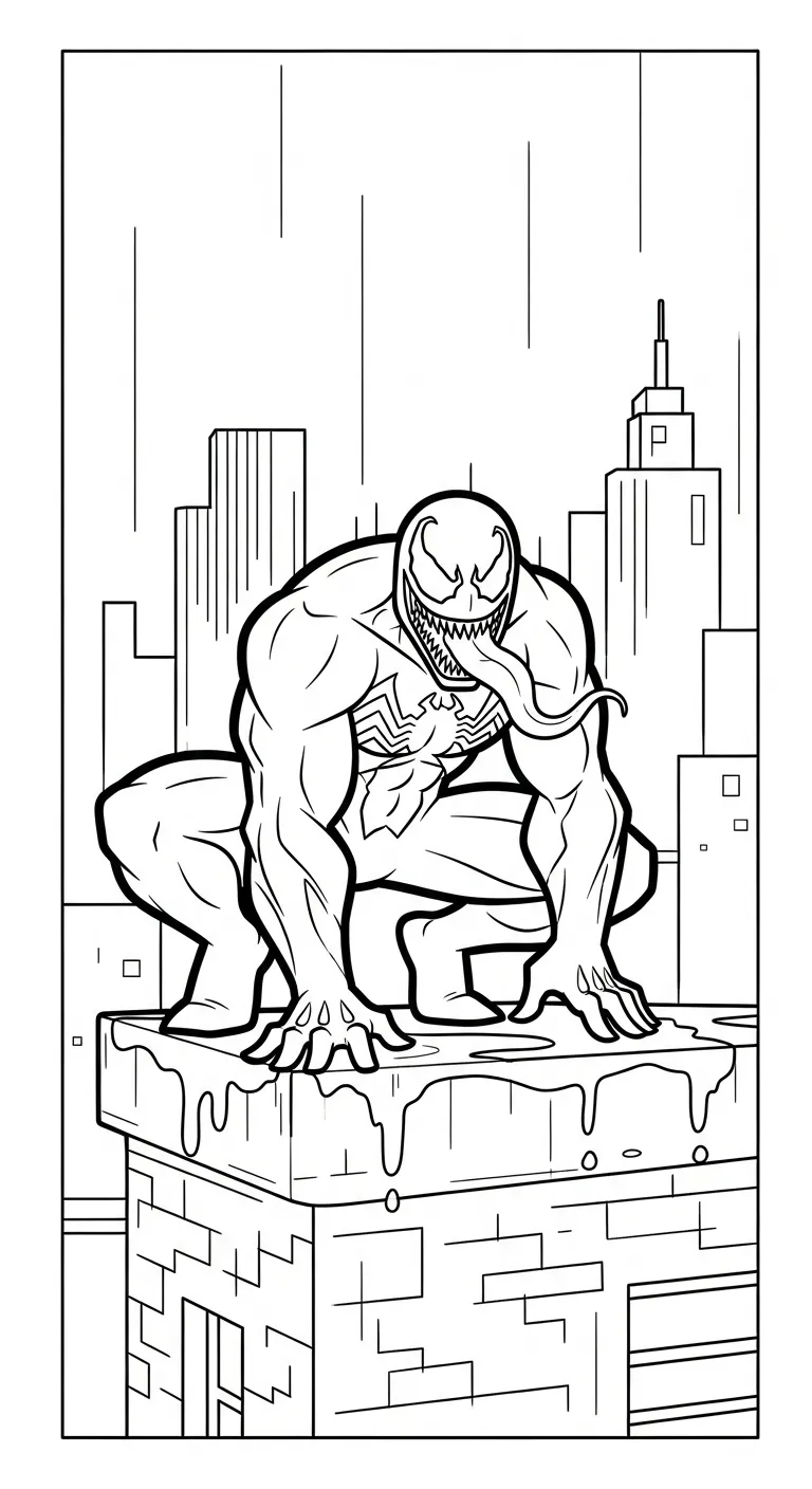 tải hình tô màu Tranh Tô Màu Venom cho bé 3 tuổi