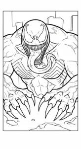 in tranh tô màu Tranh Tô Màu Venom cho bé