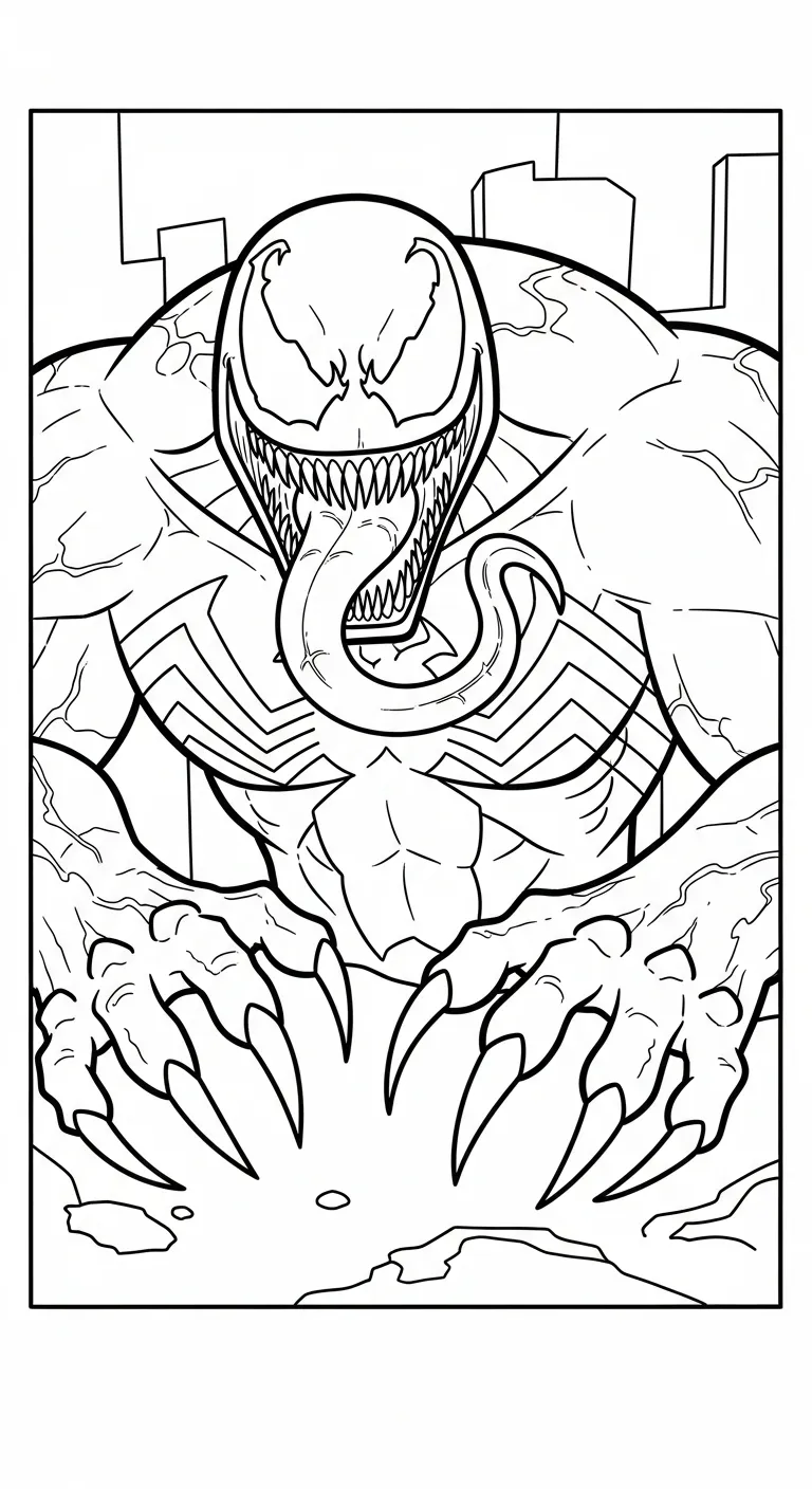 in tranh tô màu Tranh Tô Màu Venom cho bé