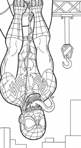 file hình tô màu Tranh Tô Màu Venom cho bé 4-5 tuổi