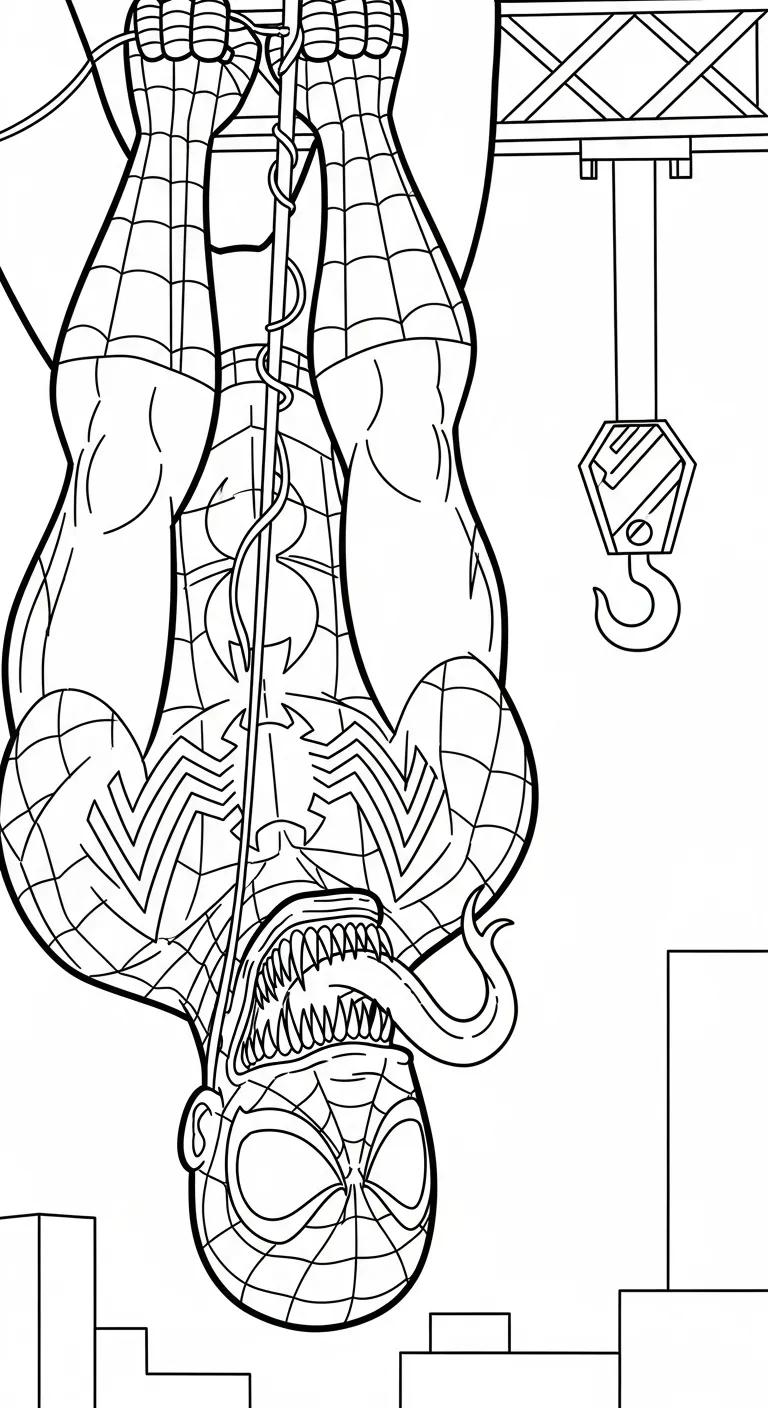 file hình tô màu Tranh Tô Màu Venom cho bé 4-5 tuổi