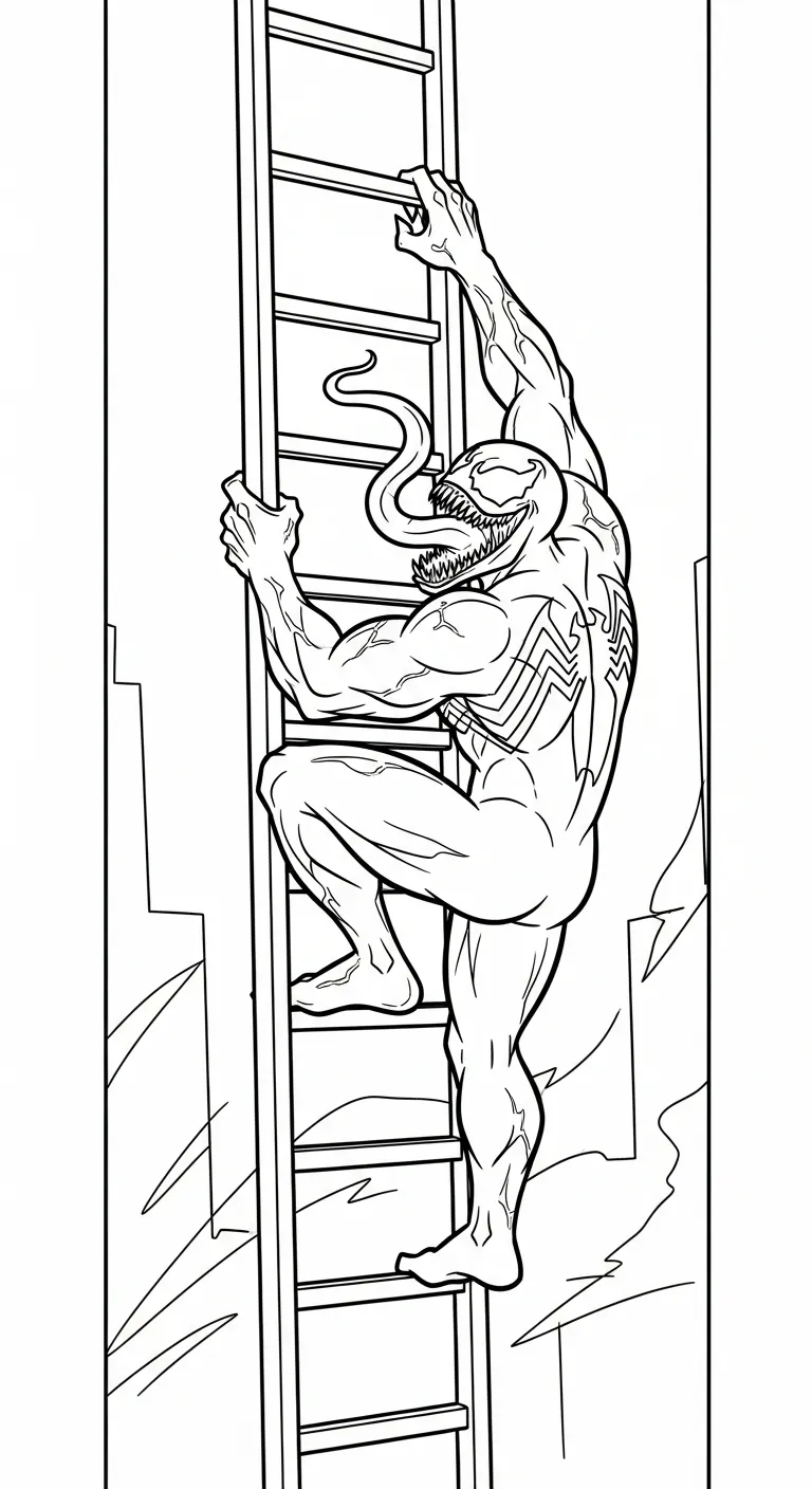 hình tô màu Tranh Tô Màu Venom cho bé