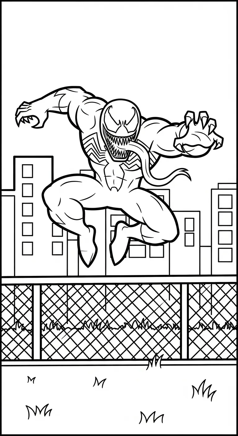 tranh tô màu Tranh Tô Màu Venom cho bé tải về