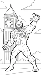 tải hình tô màu Tranh Tô Màu Venom cho bé miễn phí