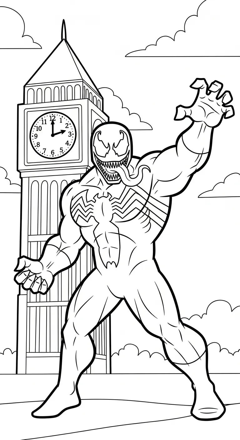 tải hình tô màu Tranh Tô Màu Venom cho bé miễn phí