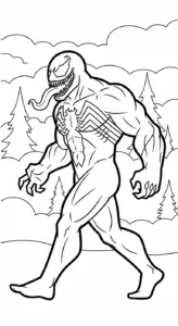 in tranh tô màu Tranh Tô Màu Venom cho bé 4 tuổi