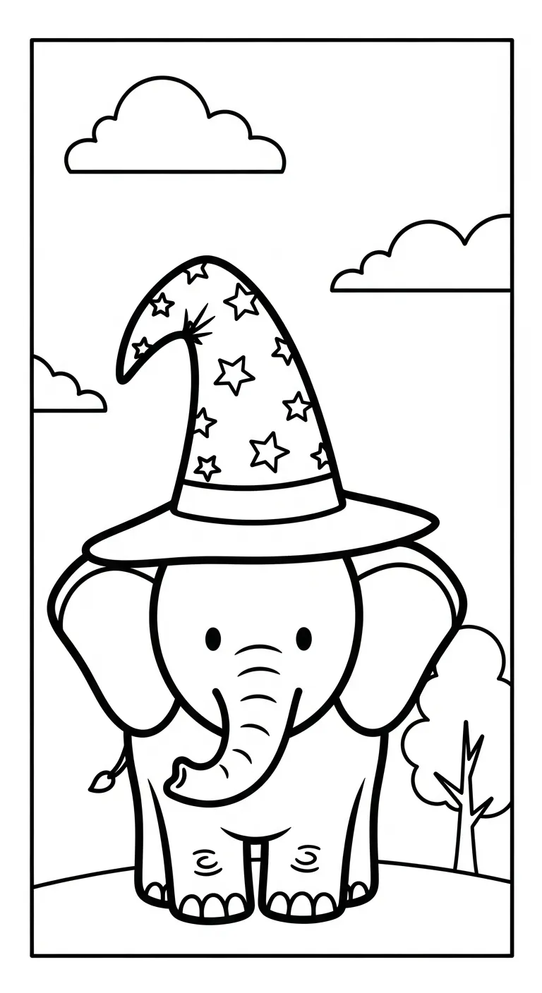 tải hình tô màu Tranh Tô Màu Voi cho bé 5 tuổi