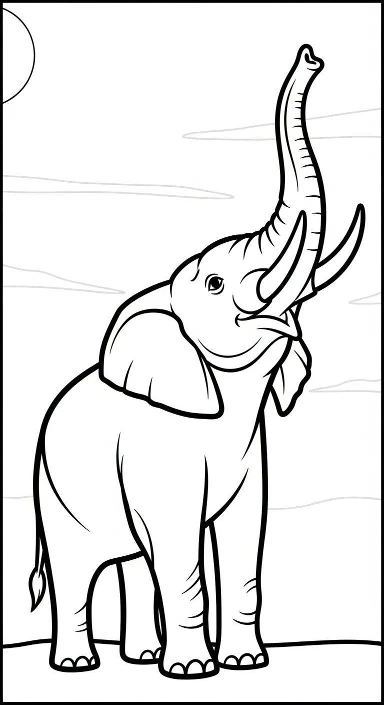 mẫu in tranh tô màu Tranh Tô Màu Voi cho bé