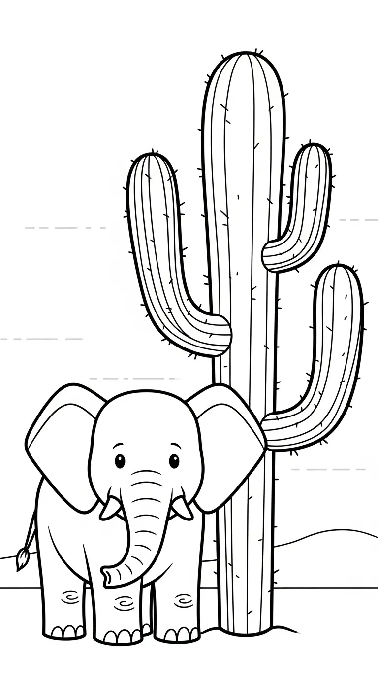 in hình tô màu Tranh Tô Màu Voi cho bé