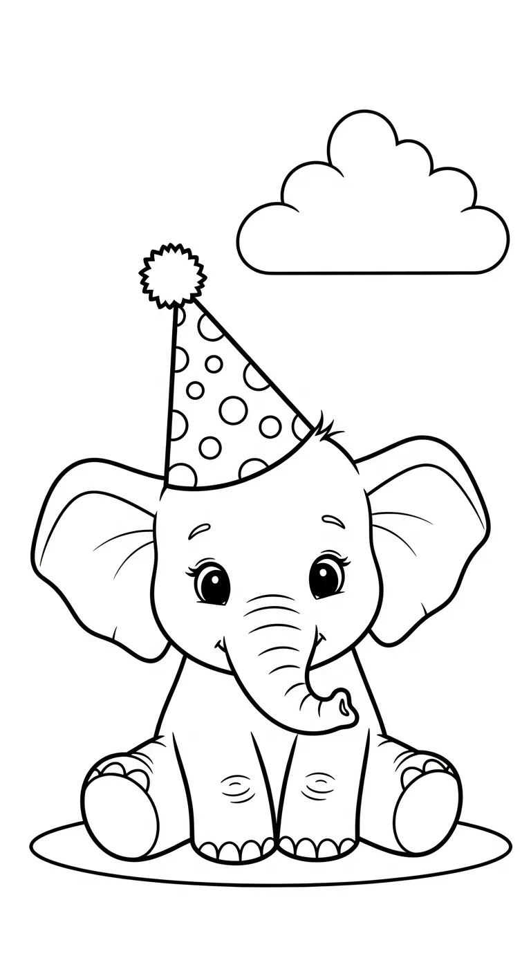 tải tranh tô màu Tranh Tô Màu Voi cho bé miễn phí
