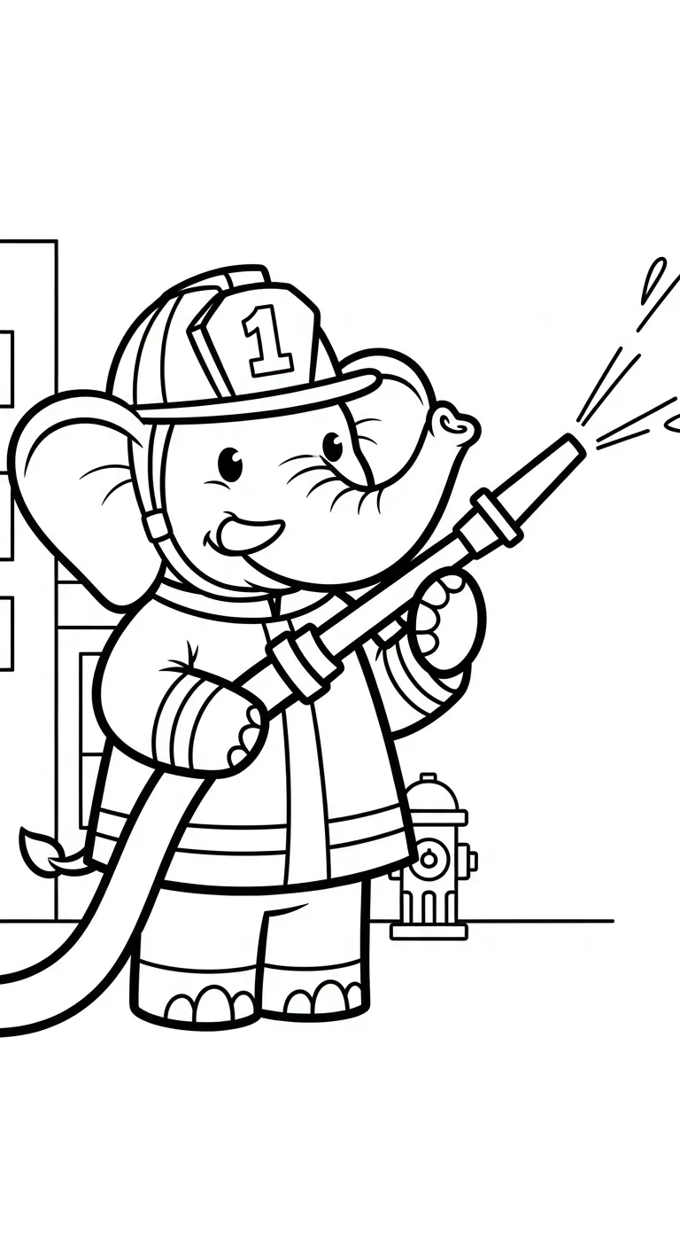 hình tô màu Tranh Tô Màu Voi cho bé 3 tuổi