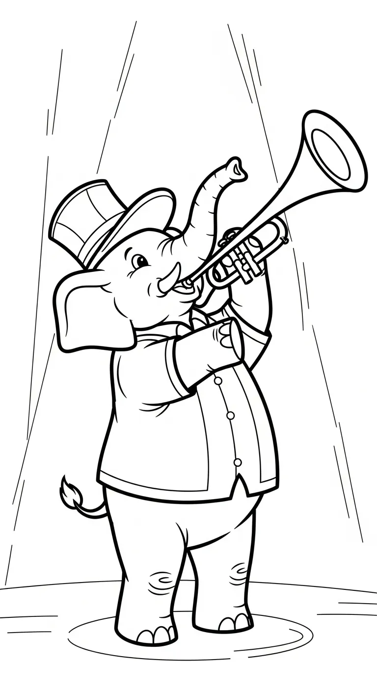 hình tô màu Tranh Tô Màu Voi tập tô