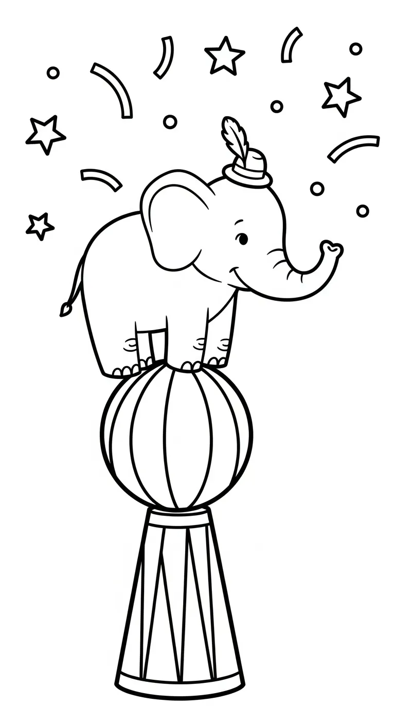 in tranh tô màu Tranh Tô Màu Voi cho bé