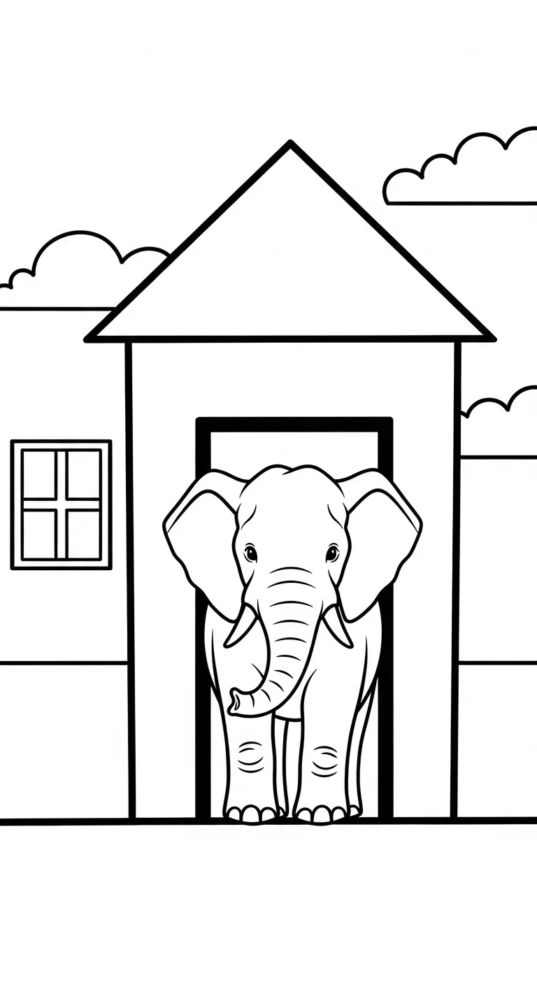 mẫu in hình tô màu Tranh Tô Màu Voi cho bé