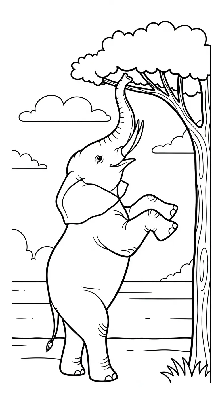 hình tô màu Tranh Tô Màu Voi cho bé 8 tuổi