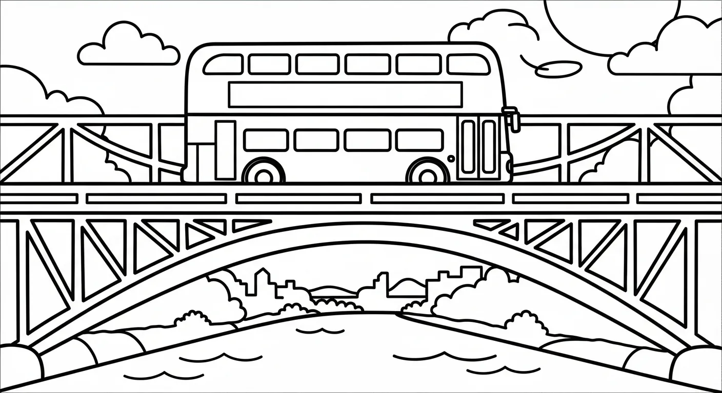 mẫu hình tô màu Tranh Tô Màu Xe Buýt cho bé