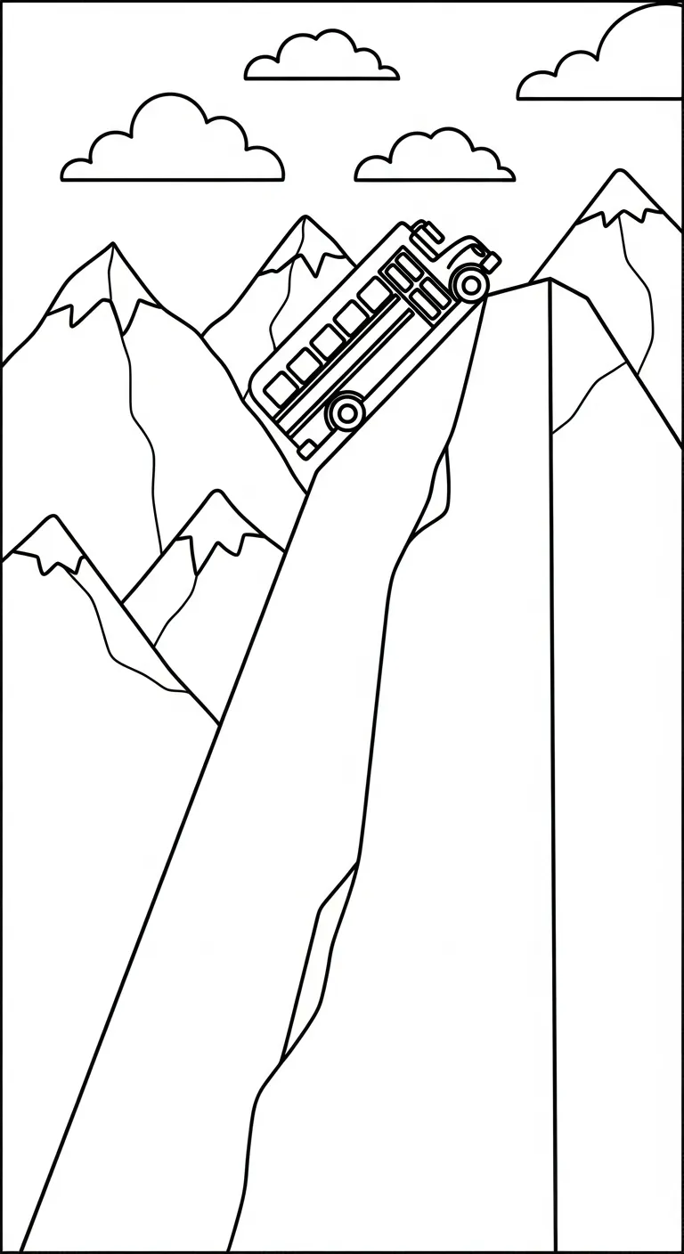 in hình tô màu Tranh Tô Màu Xe Buýt cho bé 6 tuổi