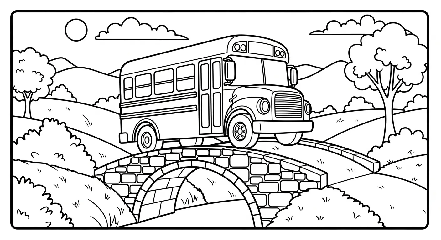 tải tranh tô màu Tranh Tô Màu Xe Buýt miễn phí