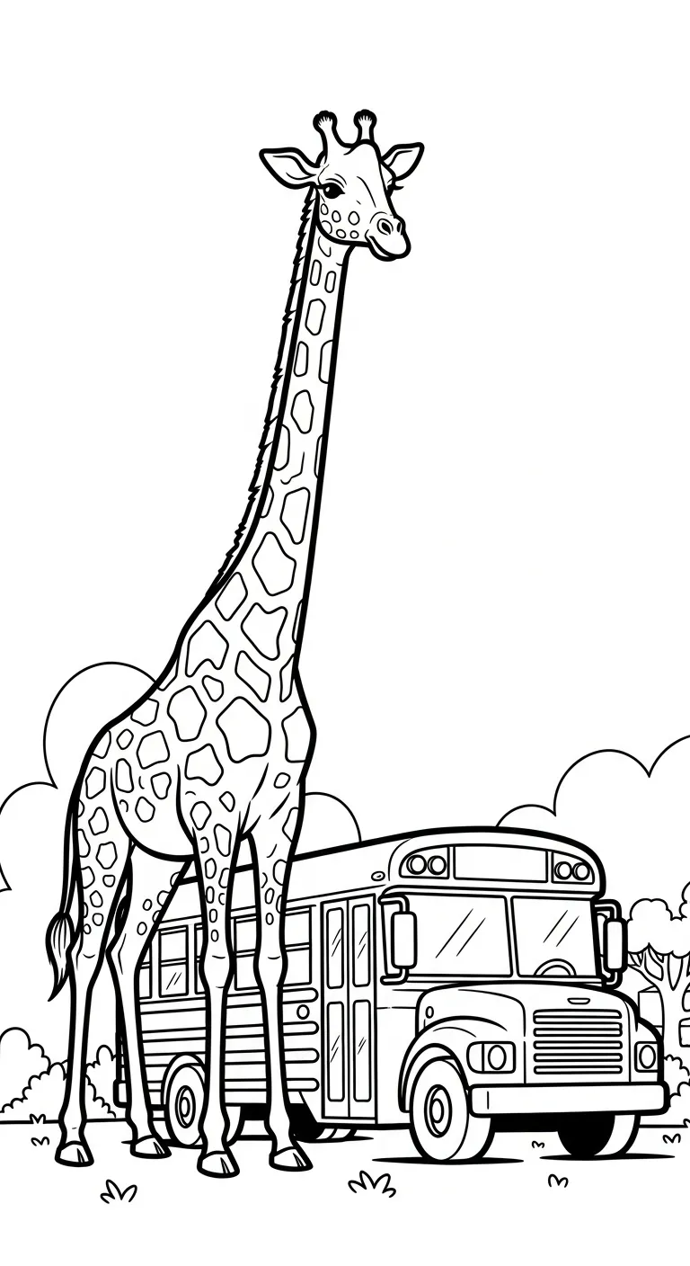 tải file tranh tô màu Tranh Tô Màu Xe Buýt