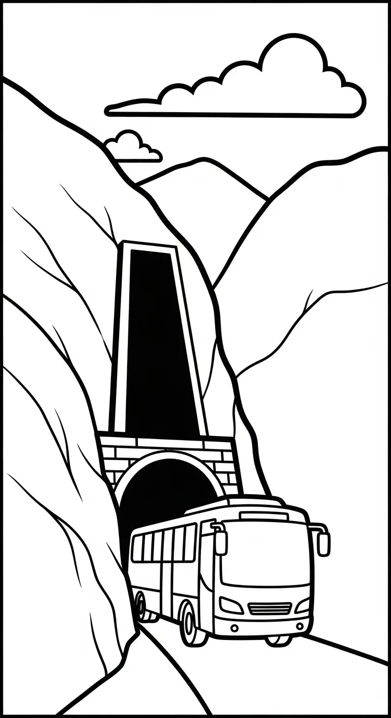 tải hình tô màu Tranh Tô Màu Xe Buýt cho bé 4 tuổi 1