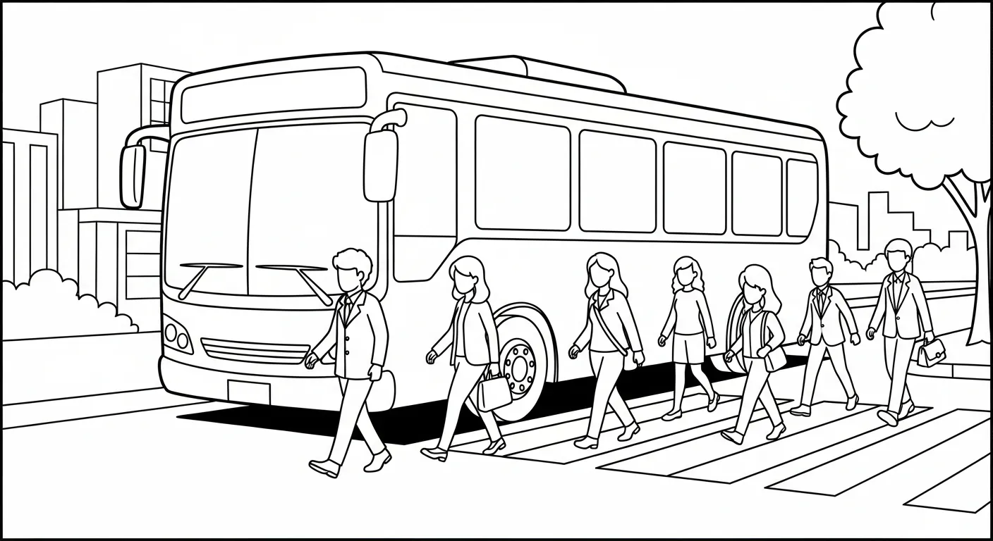 in hình tô màu Tranh Tô Màu Xe Buýt cho bé 6 tuổi 1