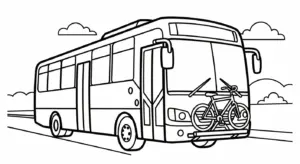 mẫu tranh tô màu Tranh Tô Màu Xe Buýt cho bé