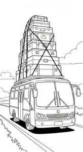 tải tranh tô màu Tranh Tô Màu Xe Buýt cho bé 3 tuổi
