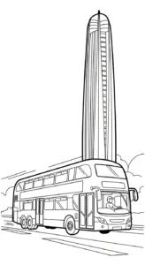 tải hình tô màu Tranh Tô Màu Xe Buýt cho bé 4 tuổi