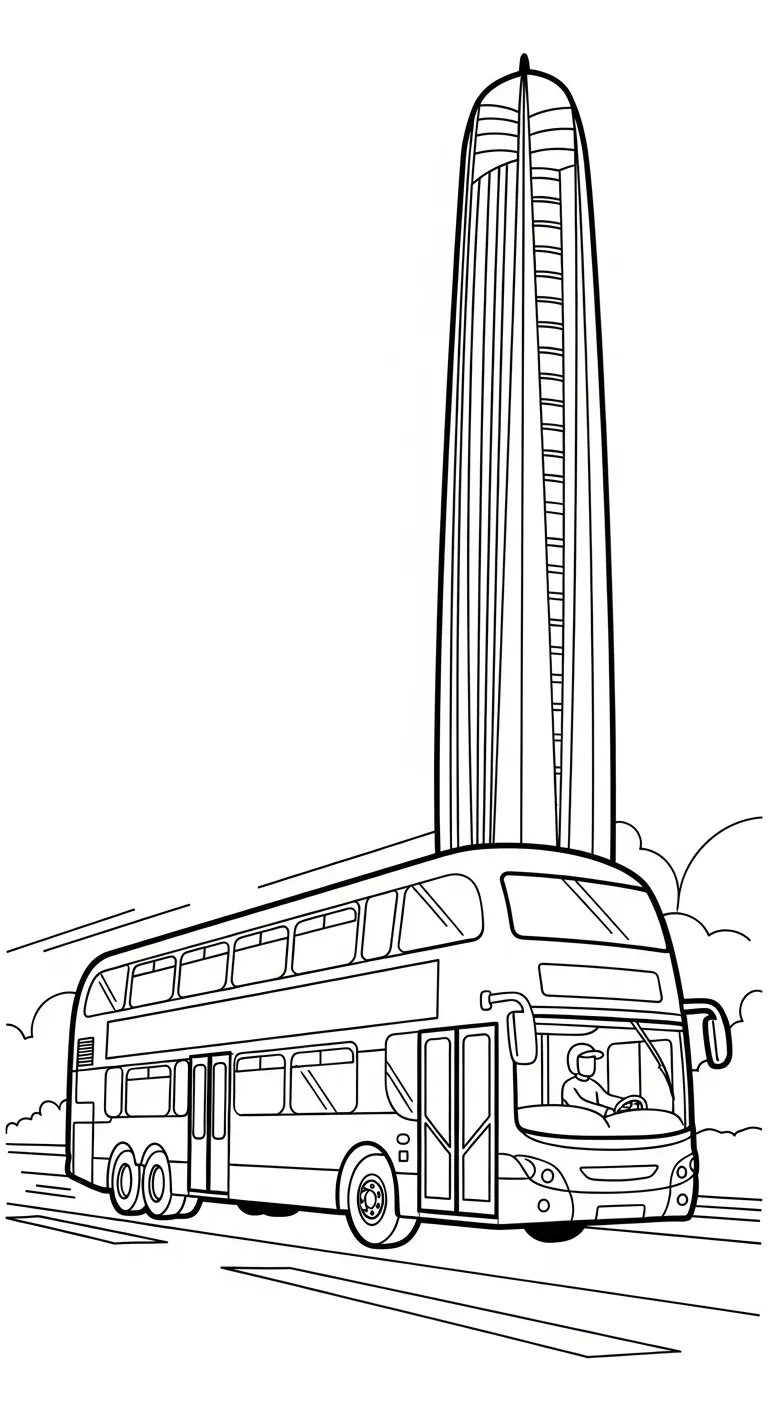 tải hình tô màu Tranh Tô Màu Xe Buýt cho bé 4 tuổi
