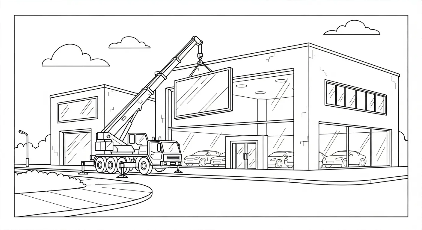 in tranh tô màu Tranh Tô Màu Xe Cẩu cho bé 8 tuổi
