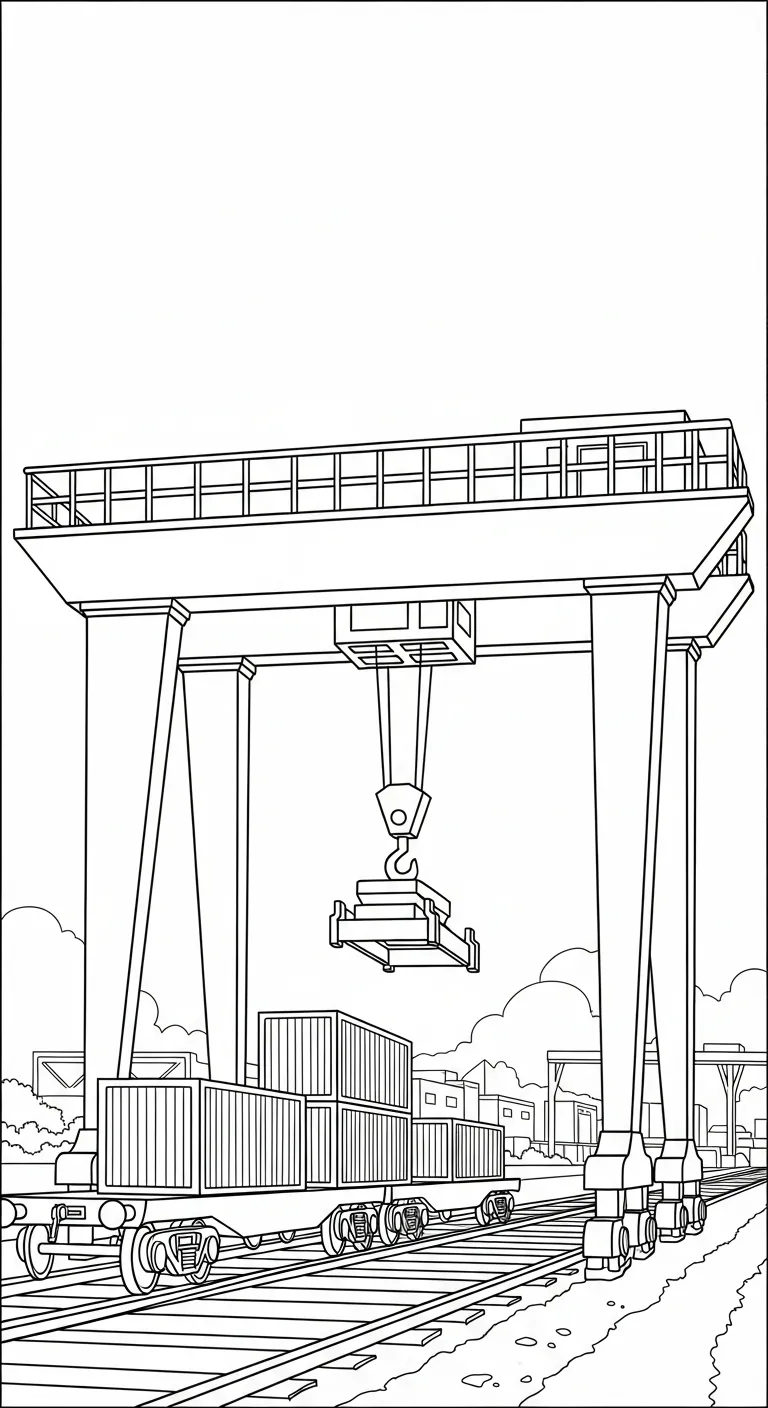 tranh tô màu Tranh Tô Màu Xe Cẩu cho bé 7 tuổi miễn phí