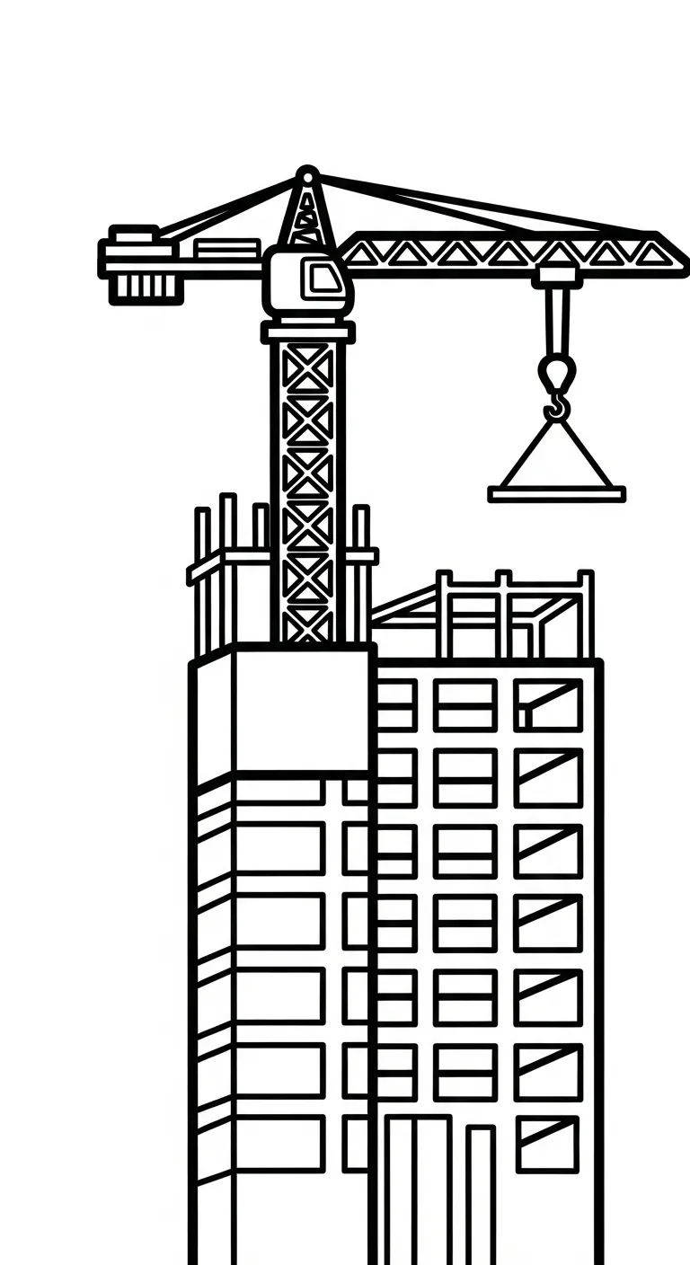 in hình tô màu Tranh Tô Màu Xe Cẩu cho bé 7 tuổi 2