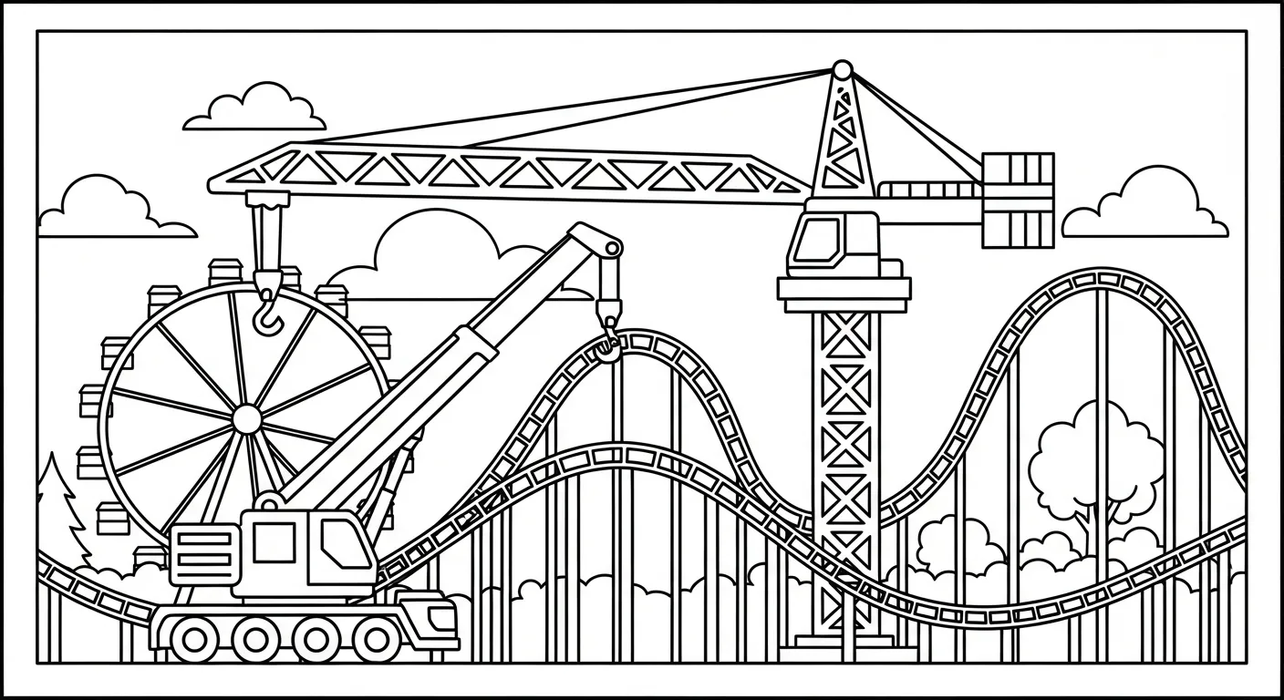 hình tô màu Tranh Tô Màu Xe Cẩu cho bé tải miễn phí