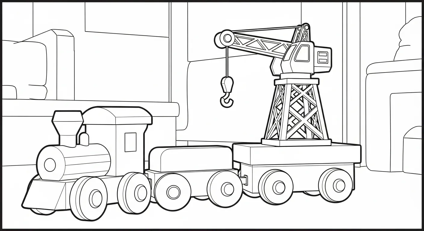 tải hình tô màu Tranh Tô Màu Xe Cẩu