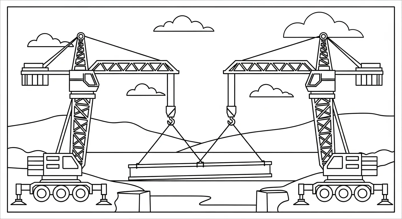 hình tô màu Tranh Tô Màu Xe Cẩu cho trẻ em