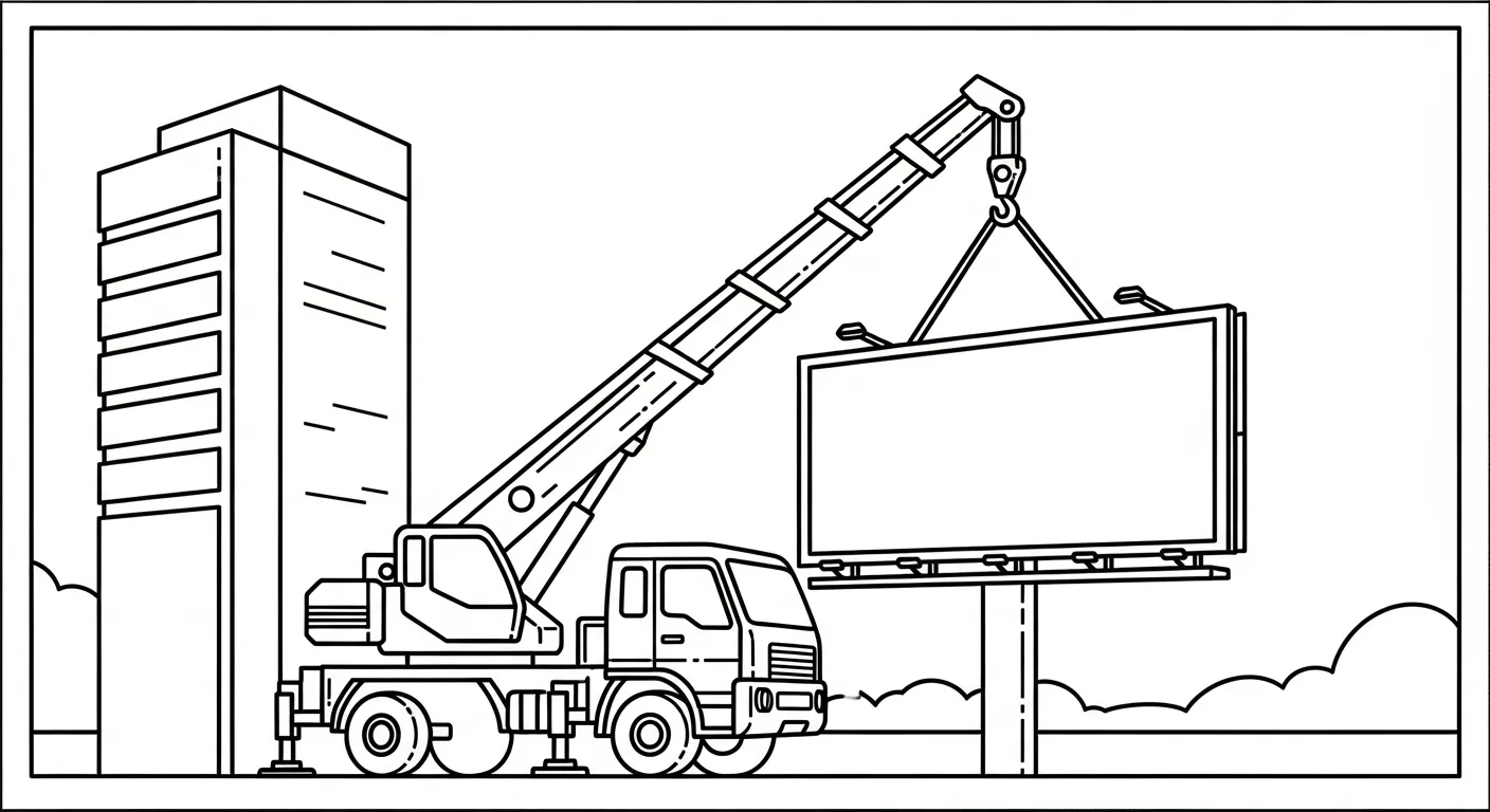 hình tô màu Tranh Tô Màu Xe Cẩu cho bé 6 tuổi