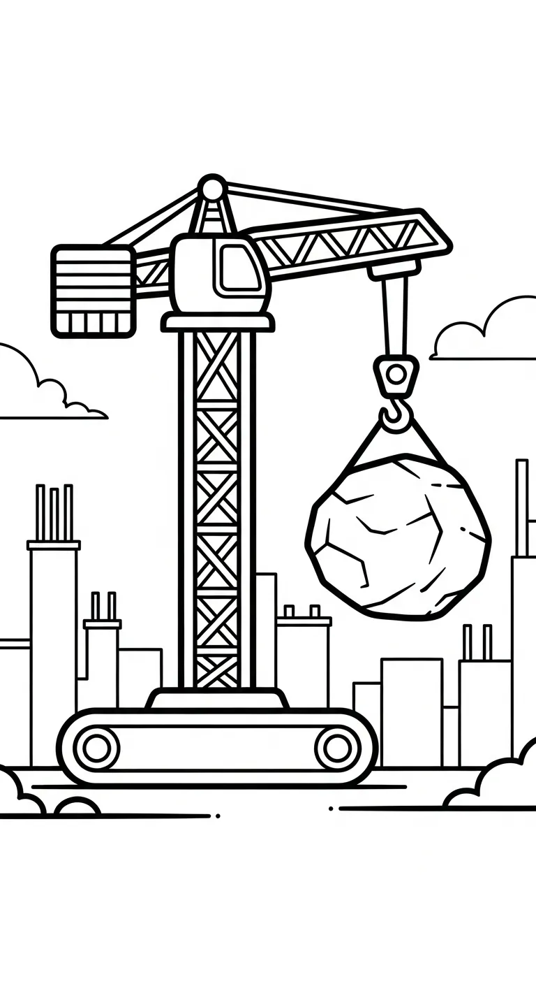 hình tô màu Tranh Tô Màu Xe Cẩu cho bé mới nhất