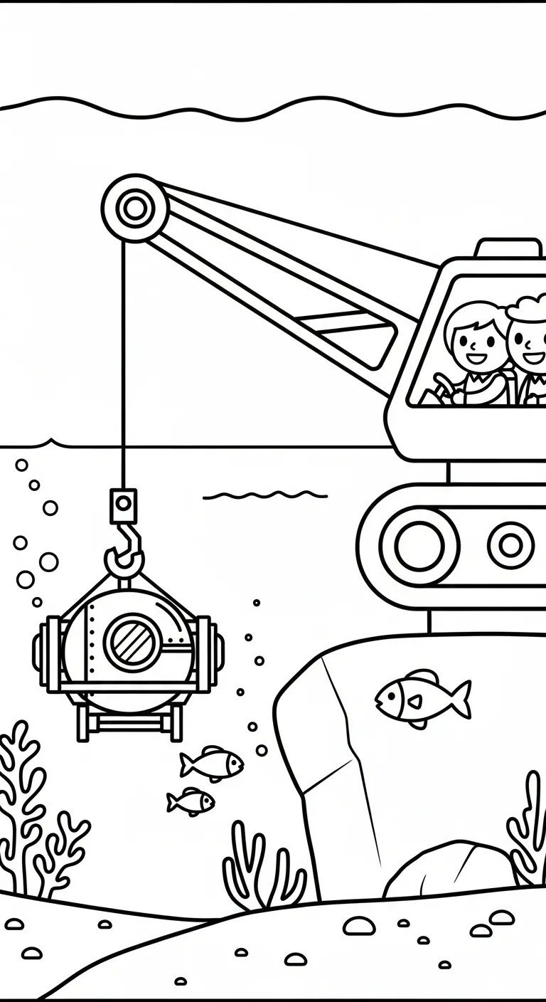 hình tô màu Tranh Tô Màu Xe Cẩu in ngay