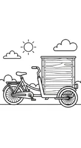 tải tranh tô màu Tranh Tô Màu Xe Đạp cho bé 3 tuổi