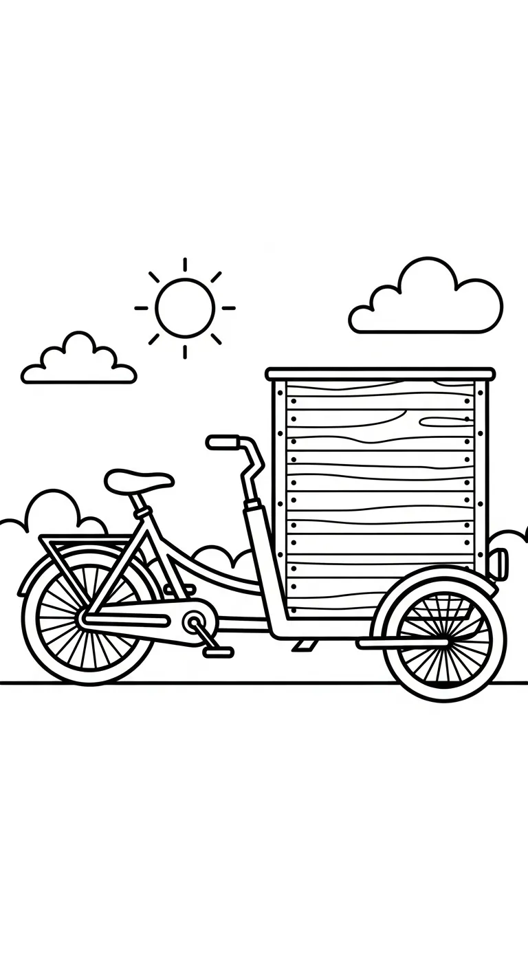 tải tranh tô màu Tranh Tô Màu Xe Đạp cho bé 3 tuổi