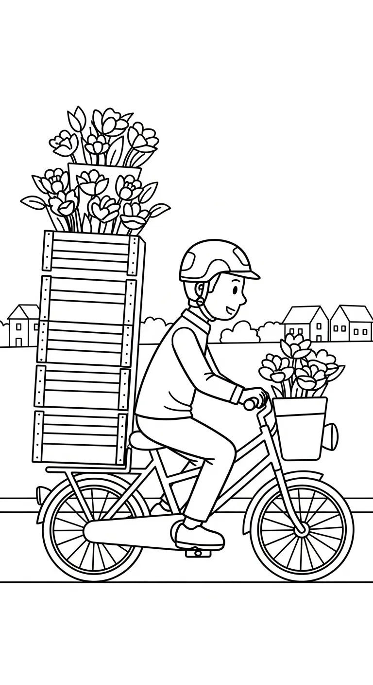 hình tô màu Tranh Tô Màu Xe Đạp rõ nét