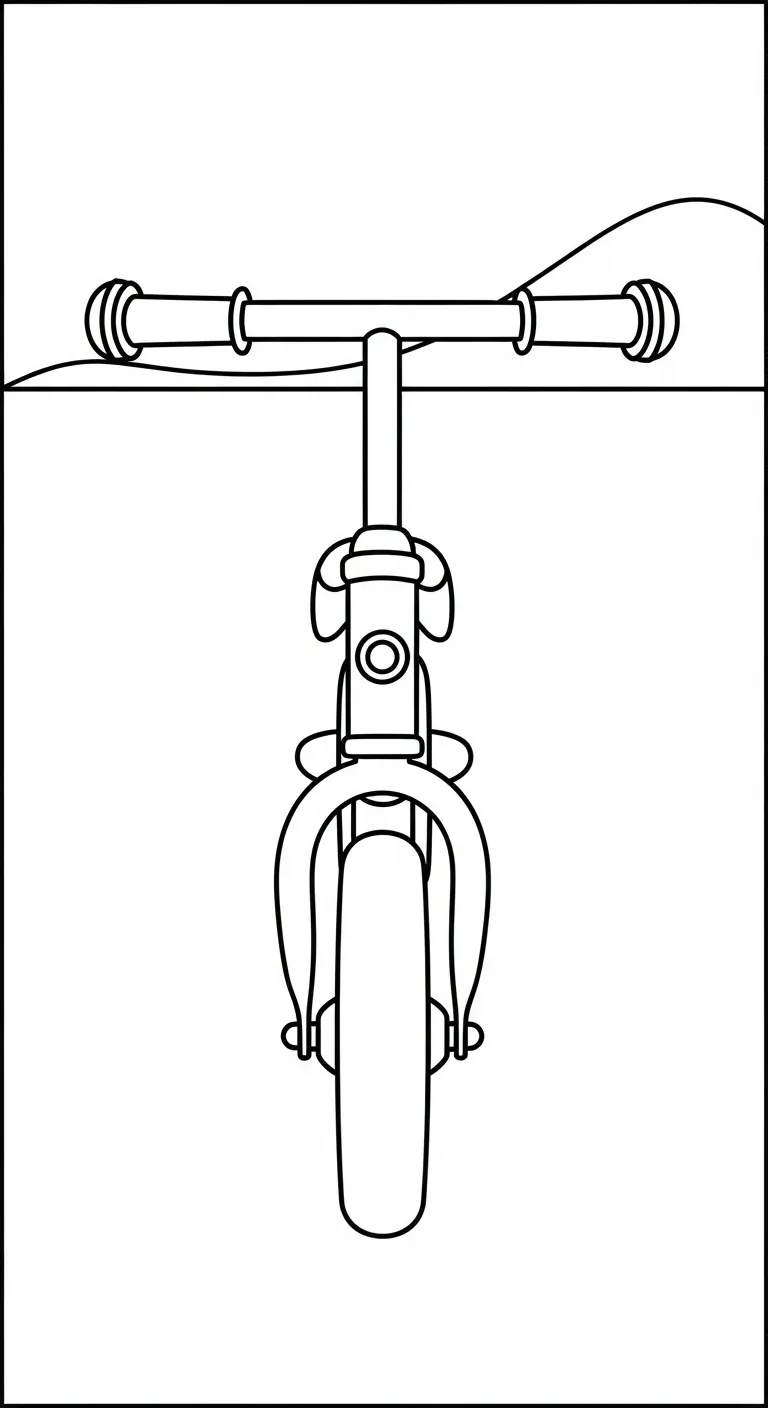 file pdf hình tô màu Tranh Tô Màu Xe Đạp cho bé