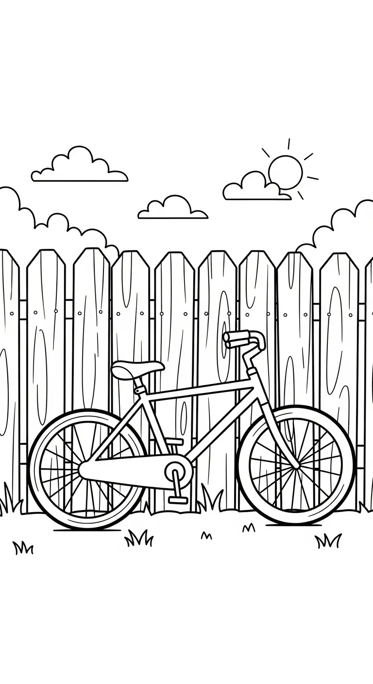 tải tranh tô màu Tranh Tô Màu Xe Đạp 1