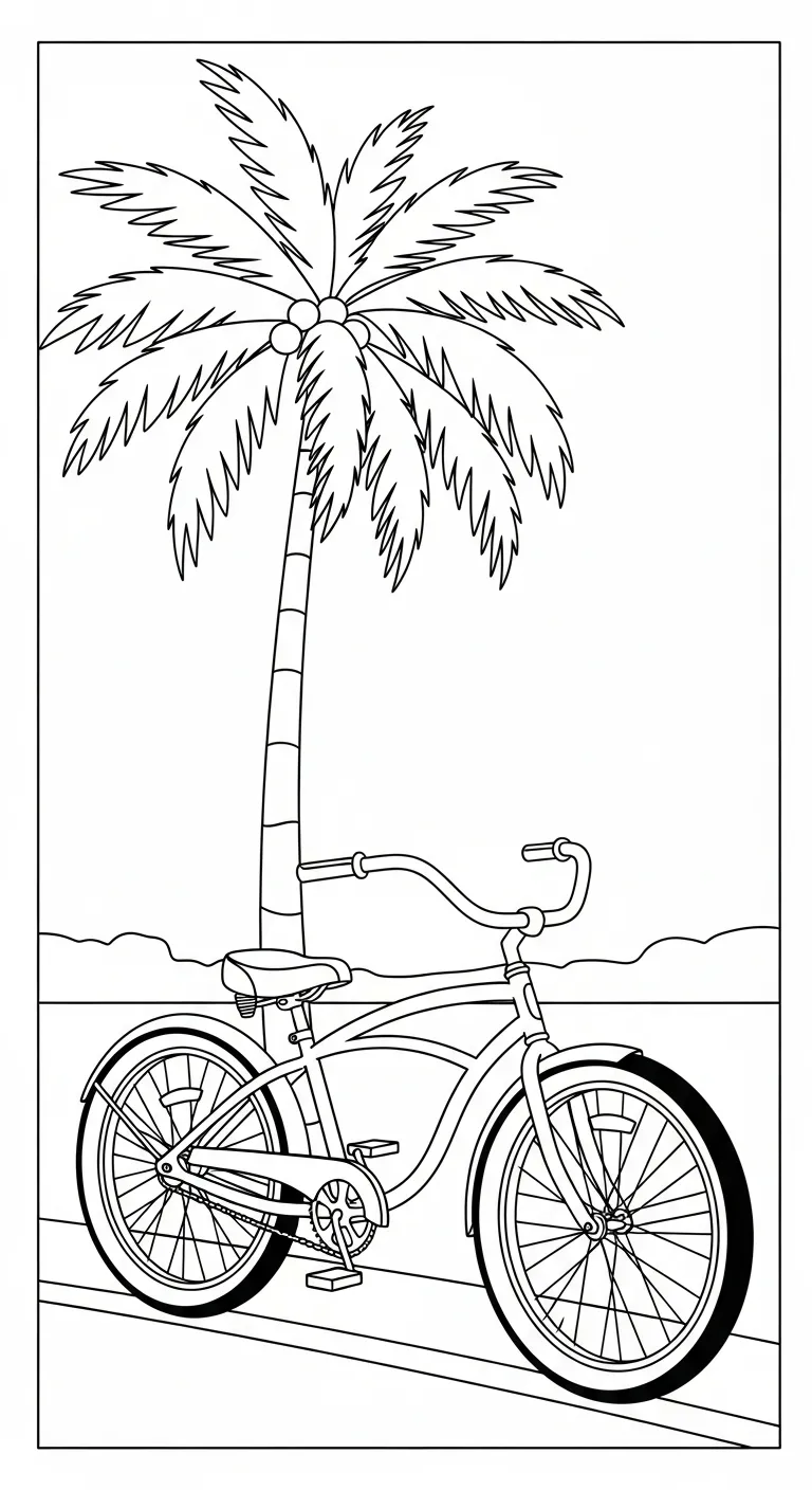 file hình tô màu Tranh Tô Màu Xe Đạp cho bé in